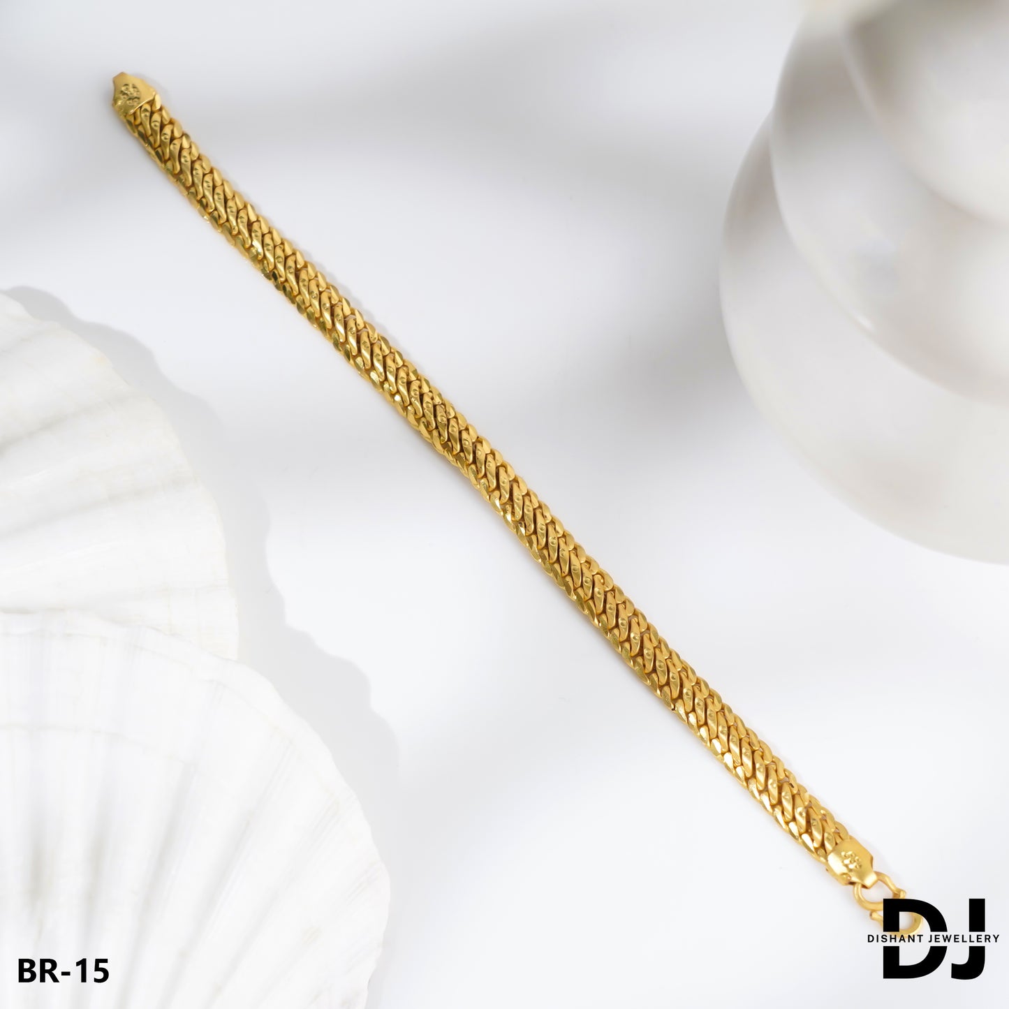 New Exclusive Design high Gold finish Small Patta Design Bracelet for Men.(BR-15)