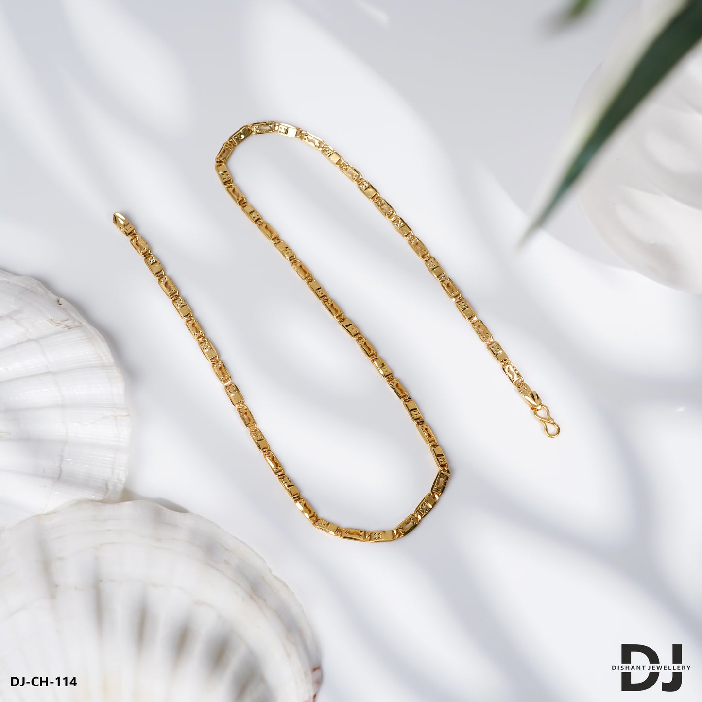 Latest Design Gold Plated Small Nawabi Chain for Men.(CH-114)