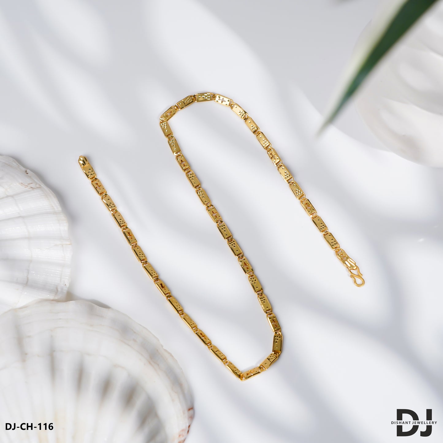 Amazing Design Gold Plated Small Nawabi Chain for Men.(CH-116)