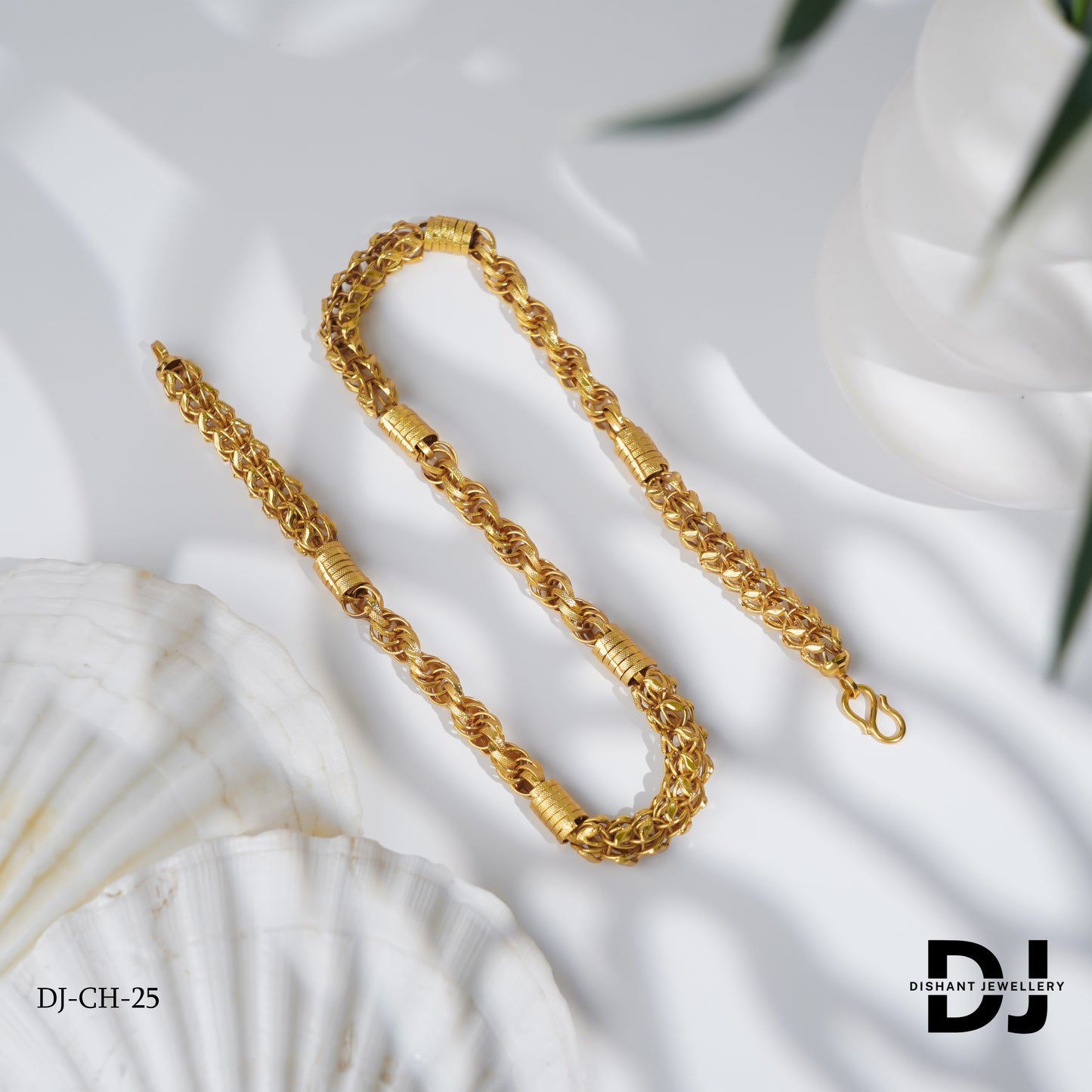 Classical Koyali Rassa Round kadi Gold-Plated Chain for men's(CH-25)