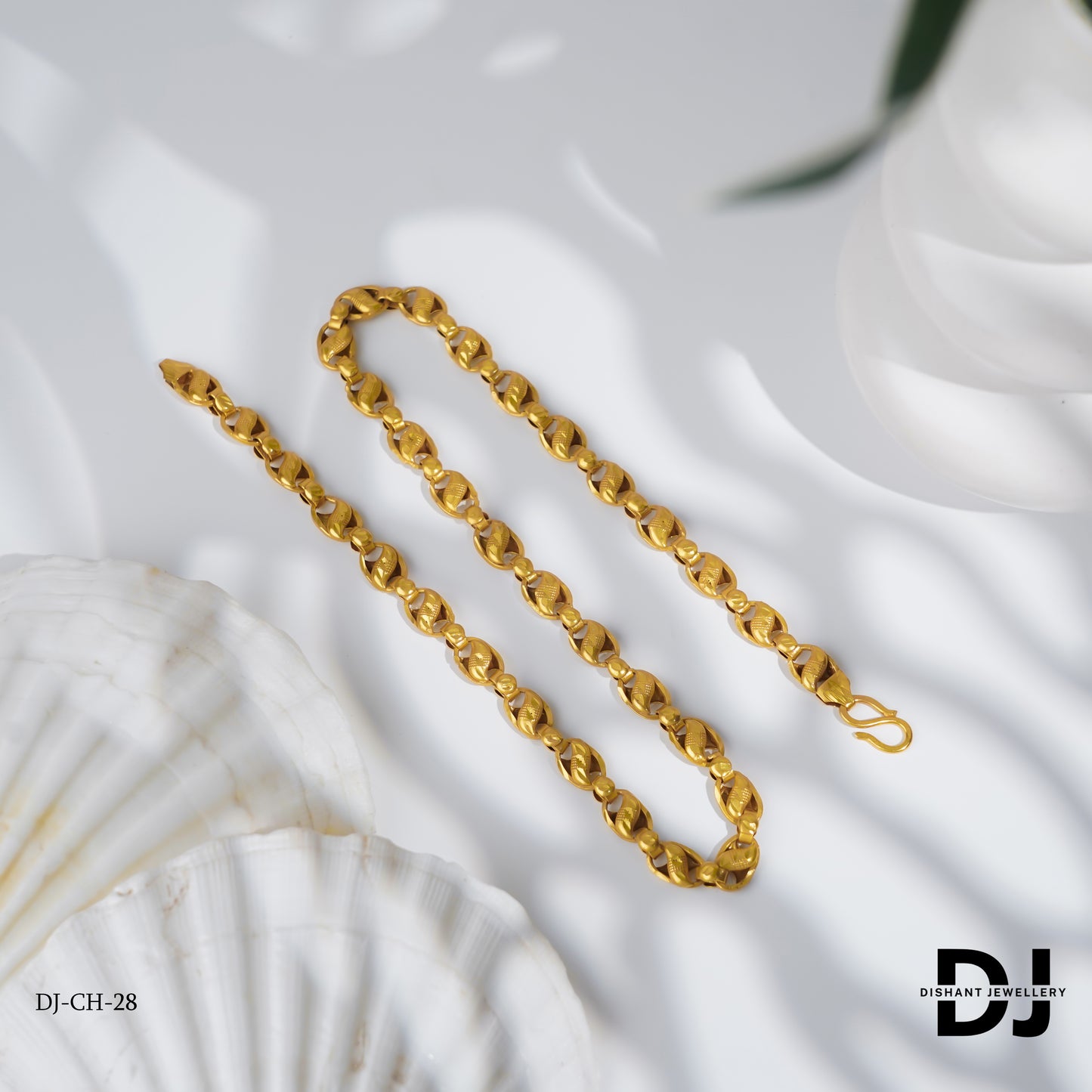 Exclusive Design Gold Pleted Koyali bindi Chain For Mens.(CH-28)