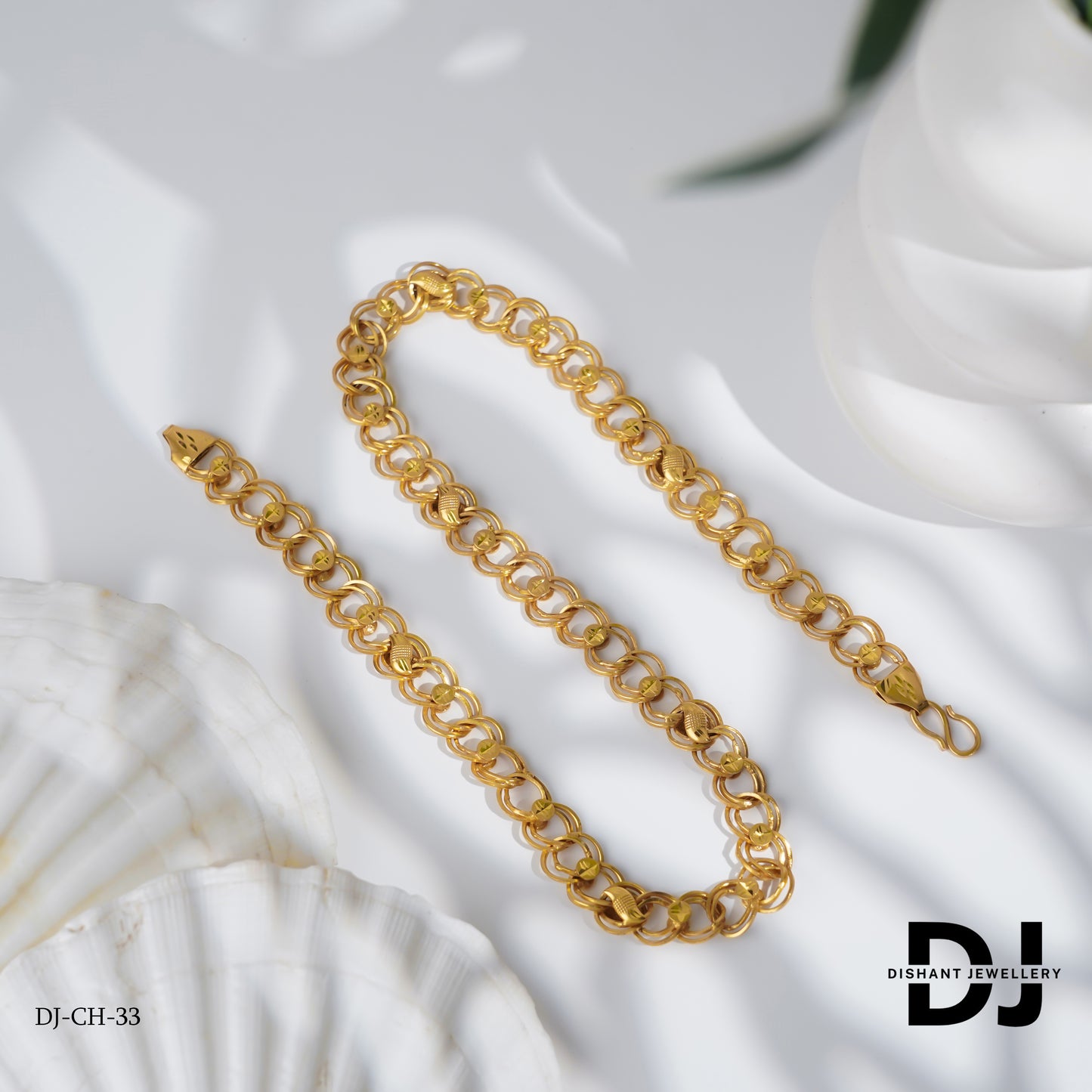 New Classical Gold Super Kadi On bindi Chain For Man.(CH-33)