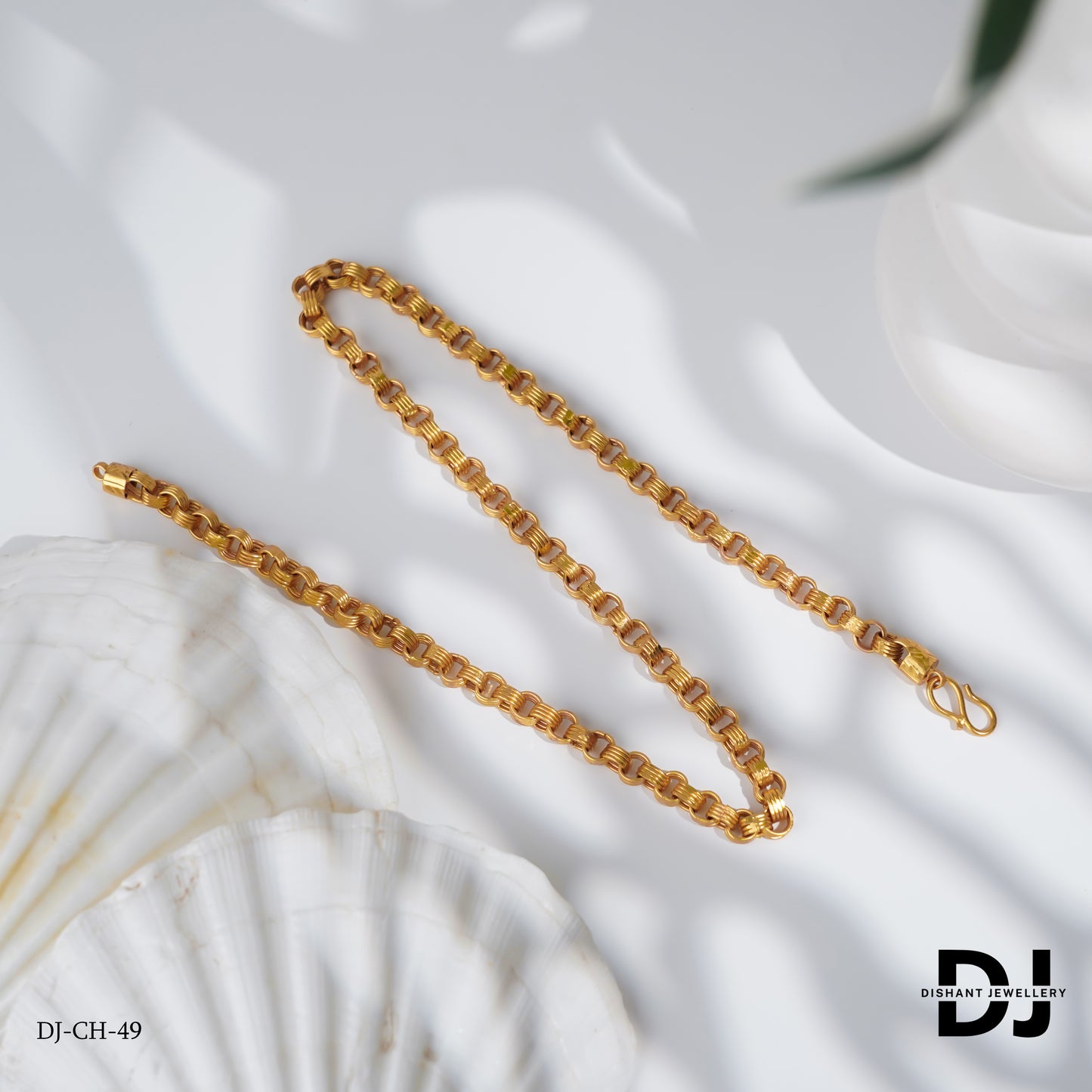 Kadi Rassa Charming Design Premium-Grade Quality Gold Plated Chain for Men.(CH-49)