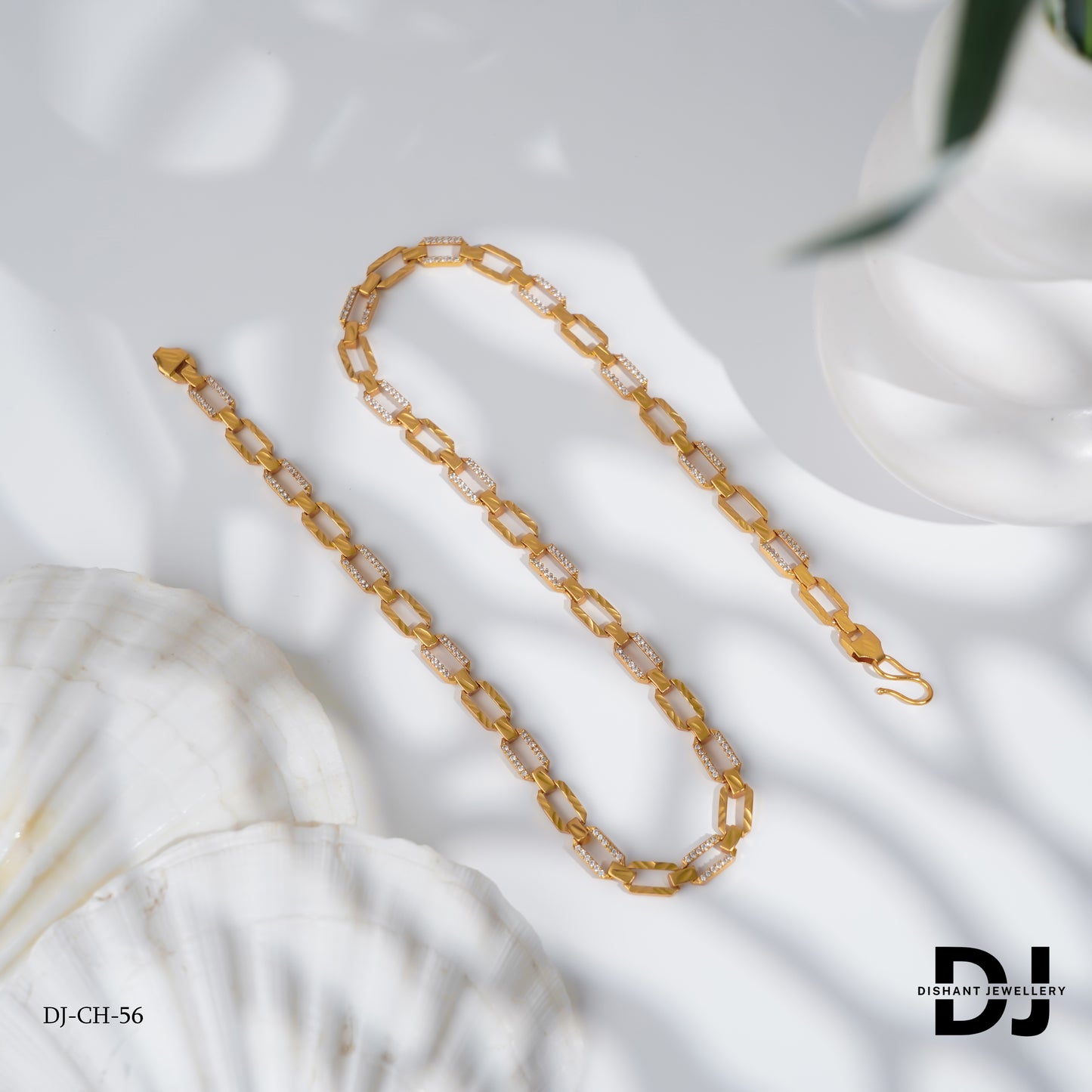 New Beautiful Design Premium-Grade Quality Diamond Gold Chain for Men.(CH-56)