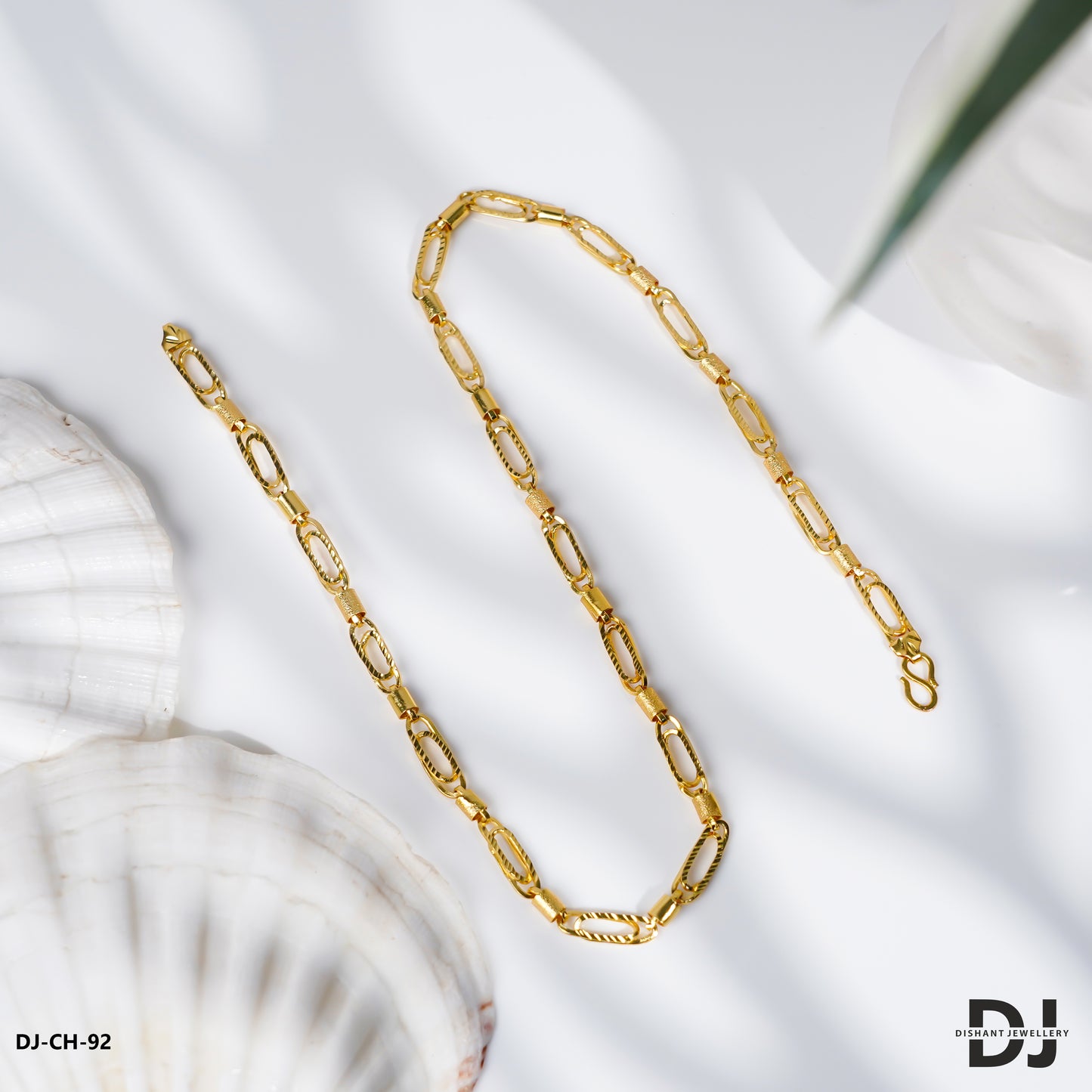 Classical Joint Two Kadi with round PIPE Chain for Men (CH-92)