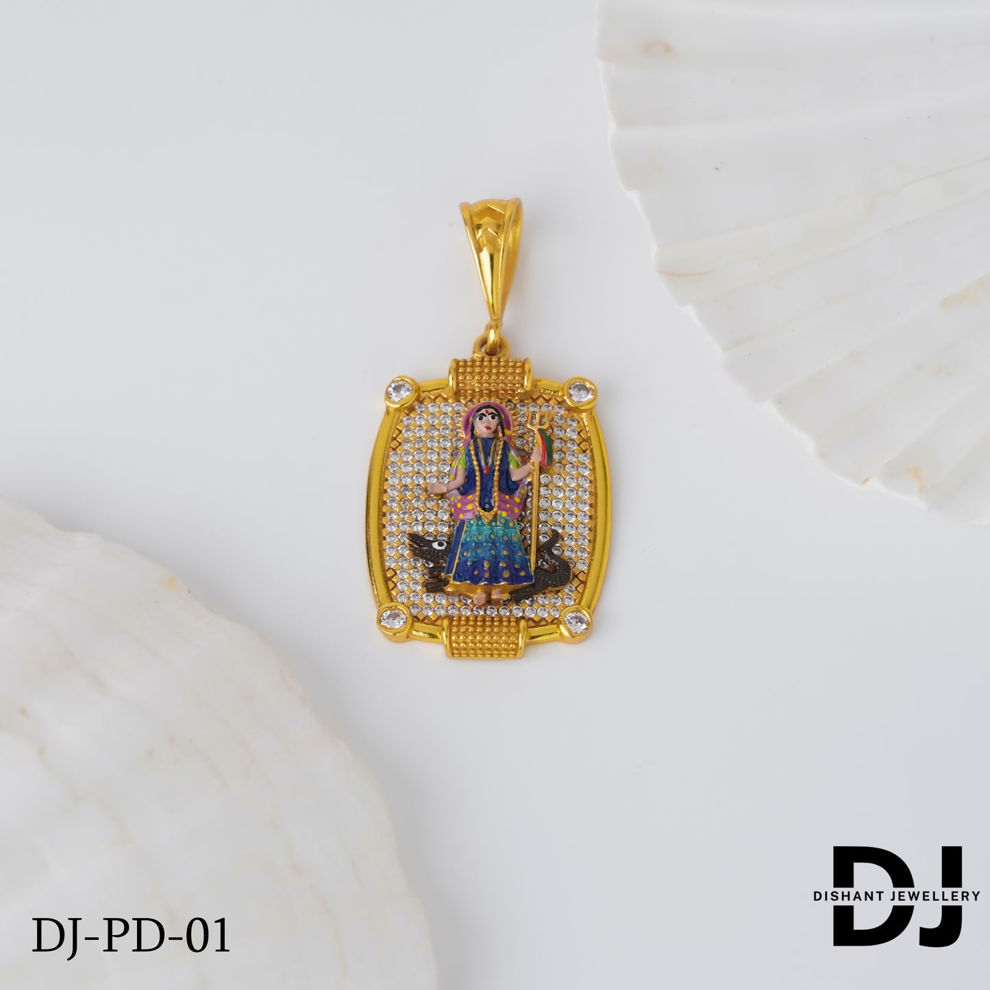 Superior Diamond Khodiyar maa Pendant for Men DJ-PD-01
