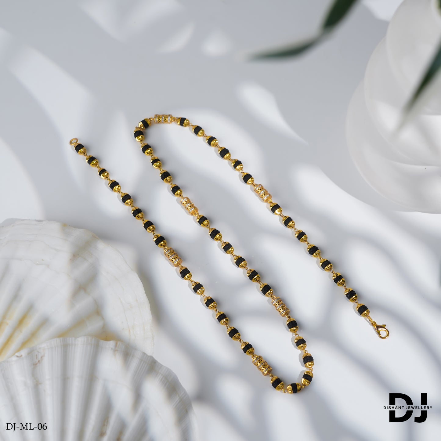 New Gold Forming Lovely Design High-quality Rudraksha Mala For Men.(ML-06)