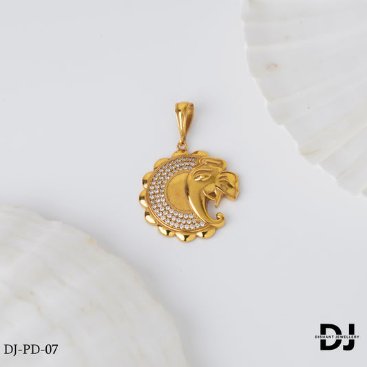 Superior Diamond Jay Ganesh Pendant for Men.(PD-07)