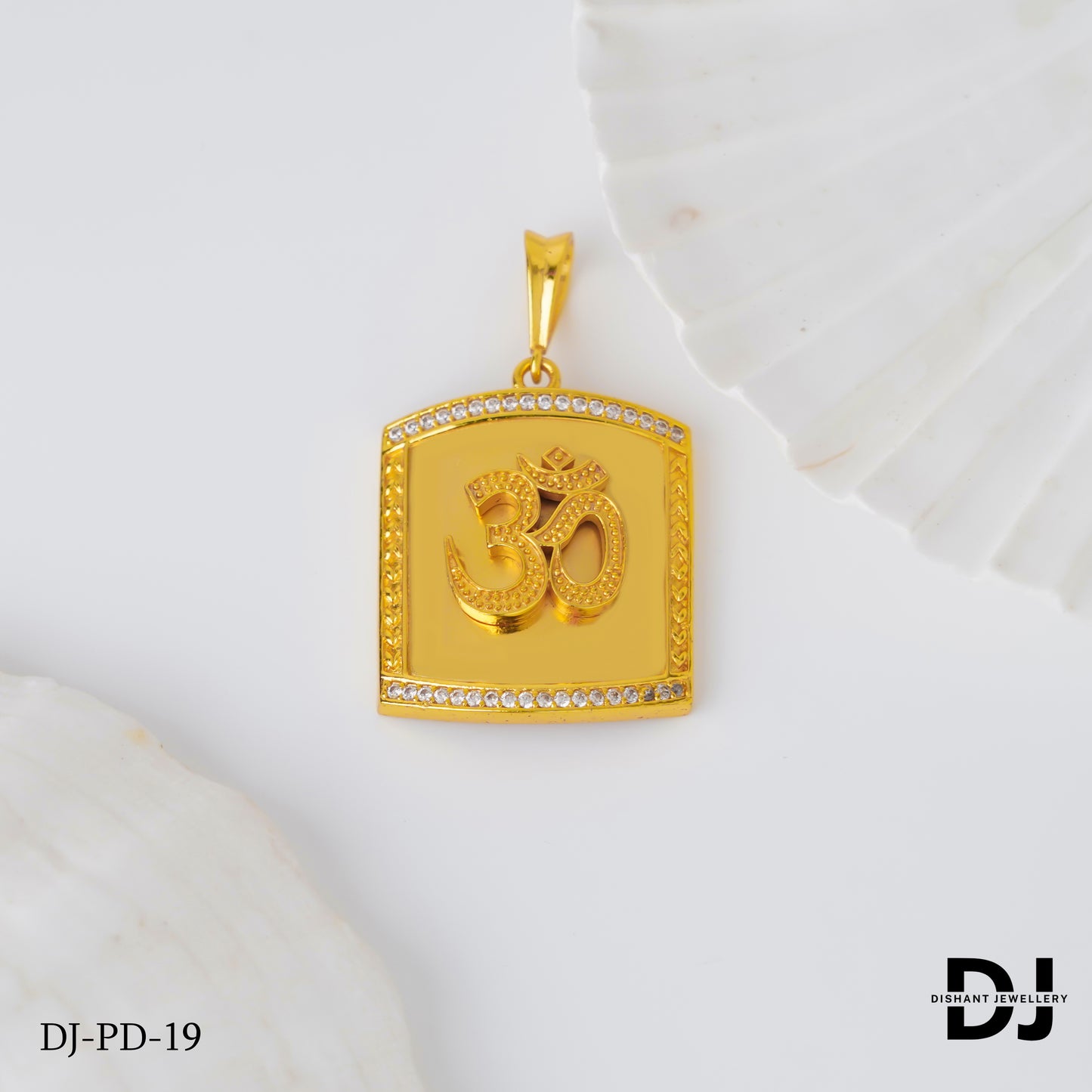 New OM Diamond Gold Pletted Design Pendant.(PD-19)