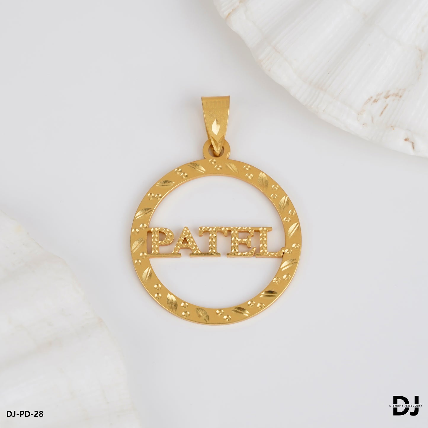 New Round Gold Pletted PATEL Design Pendant.(PD-28)