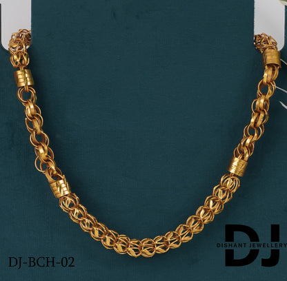 New Classical kadi With Gold Plated Small Koyali Rajwadi Design Chain For Men.(BCH-02)