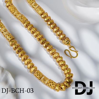 New Supers Fashionable drume on daimond ring with Micro Gold Chain for men.(BCH-03)