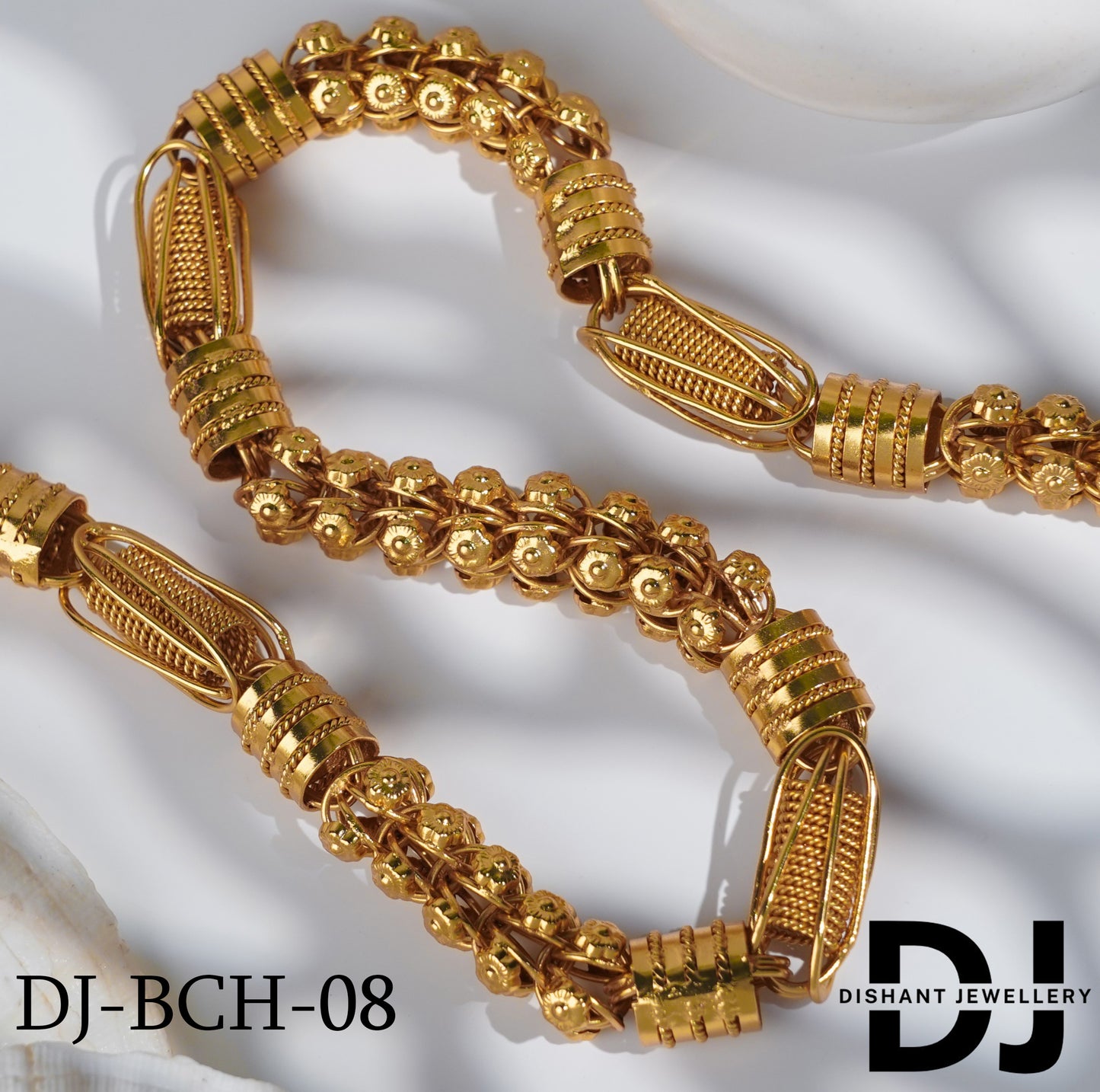 New Big Rajwadi Spring-Ring with Cape Design Chain for Men.(BCH-08)