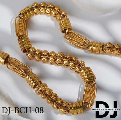New Big Rajwadi Spring-Ring with Cape Design Chain for Men.(BCH-08)