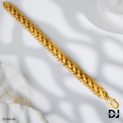 New Stylish Rajwadi Lotus Design Bracelet Chain for men.(BR-04)