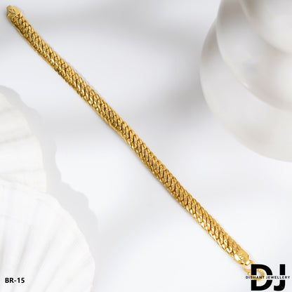 New Exclusive Design high Gold finish  Small Patta Design Bracelet for Men.(BR-15)