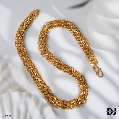New arrival Gold Plated Kadi Exceptional Designing chain for men.(CH-01)
