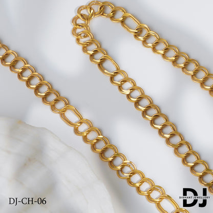 New Classical Gold Finish 2 Kadi Chain For Man.(CH-06)