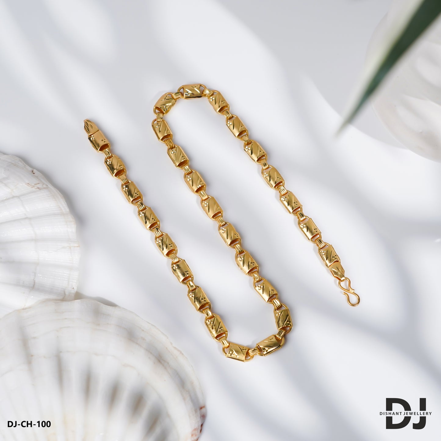 New Gold Plated Latest Design big Nawabi Chain for Men. (CH-100)