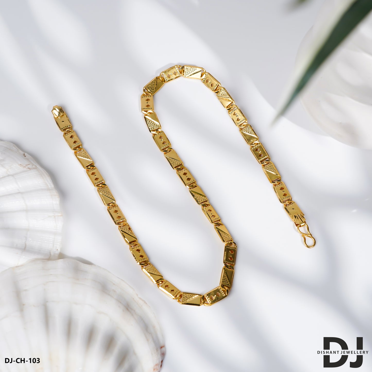 Unique Design Gold Plated BIG Nawabi Chain for Men.(CH-103)