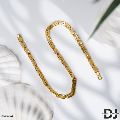 Unique Design Gold Plated BIG Nawabi Chain for Men.(CH-103)