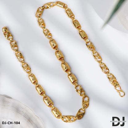 2 In 1 Gold Plated Kohli Nawabi BIG Chain for Men.(104)
