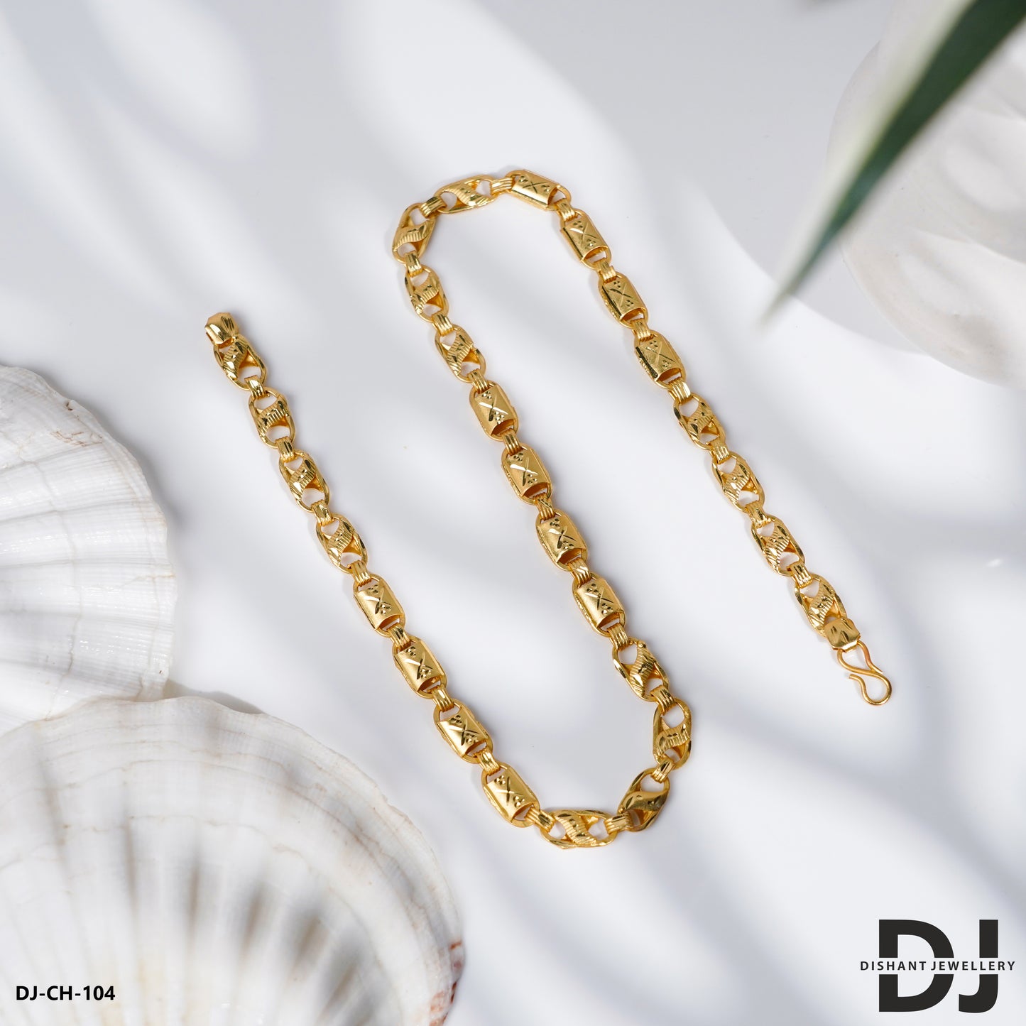 2 In 1 Gold Plated Kohli Nawabi BIG Chain for Men.(104)