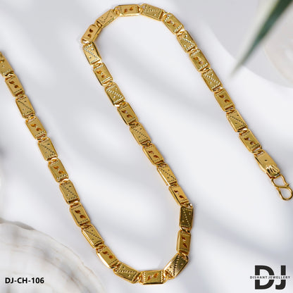 Cute Design Gold Plated big Nawabi Chain for Men(CH-106)