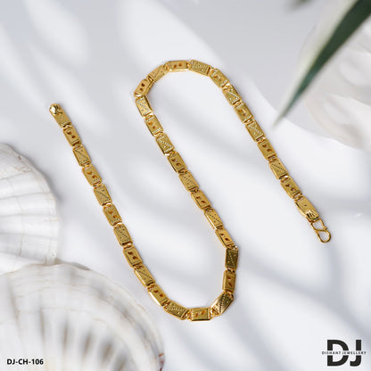 Cute Design Gold Plated big Nawabi Chain for Men(CH-106)