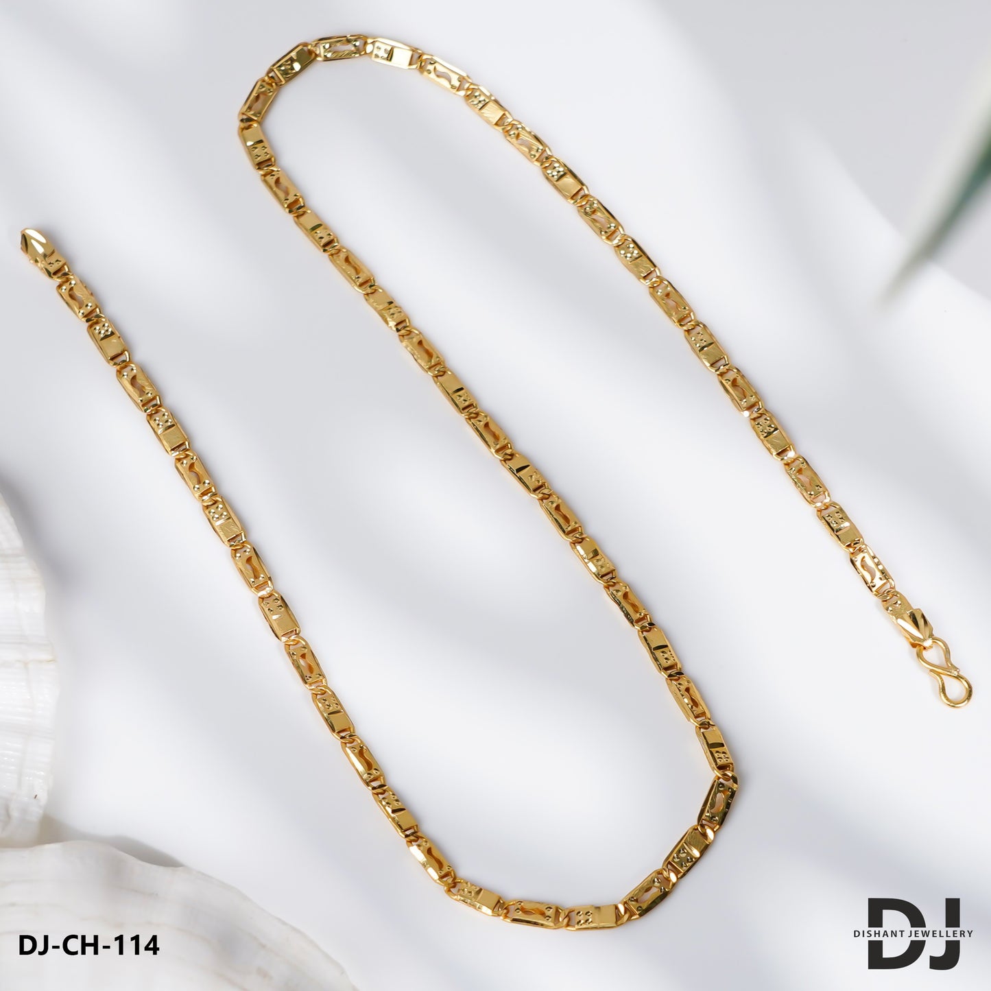 Latest Design Gold Plated Small Nawabi Chain for Men.(CH-114)