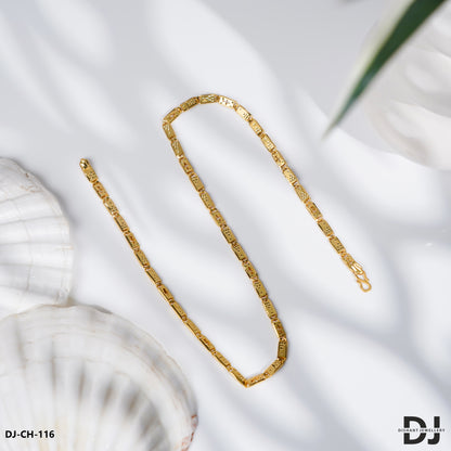 Amazing Design Gold Plated Small Nawabi Chain for Men.(CH-116)