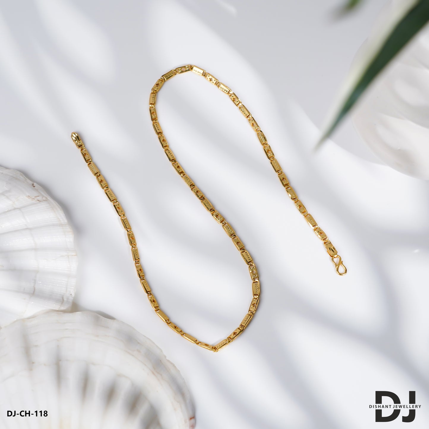 Delicate Design Gold Plated SMALL Nawabi Chain for Men.(CH-118)