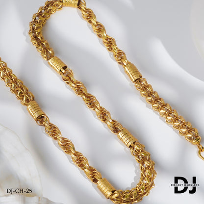 Classical Koyali Rassa Round kadi Gold-Plated Chain for men's(CH-25)