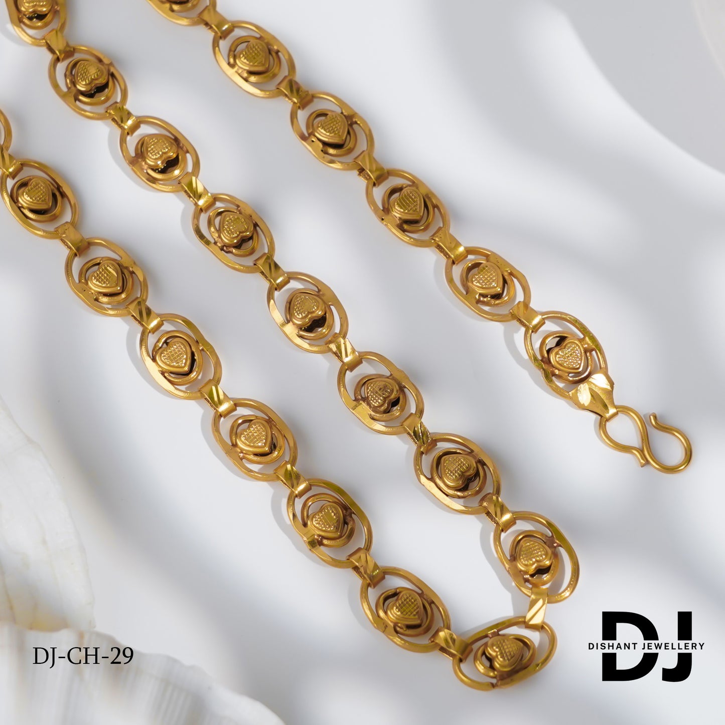 New Classical Joint Circle Kadi In heart Design Chain for Men.(CH-29)