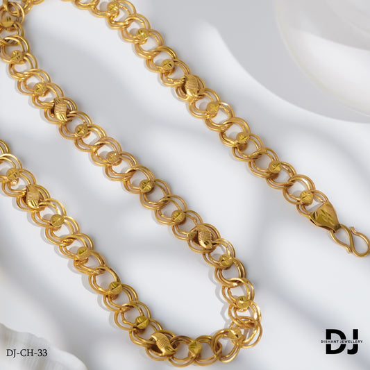 New Classical Gold Super Kadi On bindi Chain For Man.(CH-33)