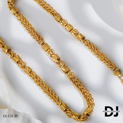 New Exclusive Design Gold Pletted Joint kadi Chain For Mens.(CH-35)