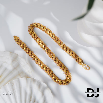 Claasical Rajwadi Lotus Chain with koyali Design Chain for men.(CH-38)