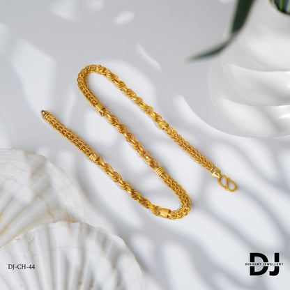 New Classical Bahubali Gold Platted Indo Chain For Men.(CH-44)