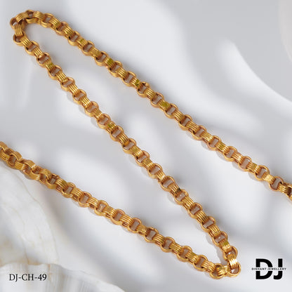Kadi Rassa Charming Design Premium-Grade Quality Gold Plated Chain for Men.(CH-49)