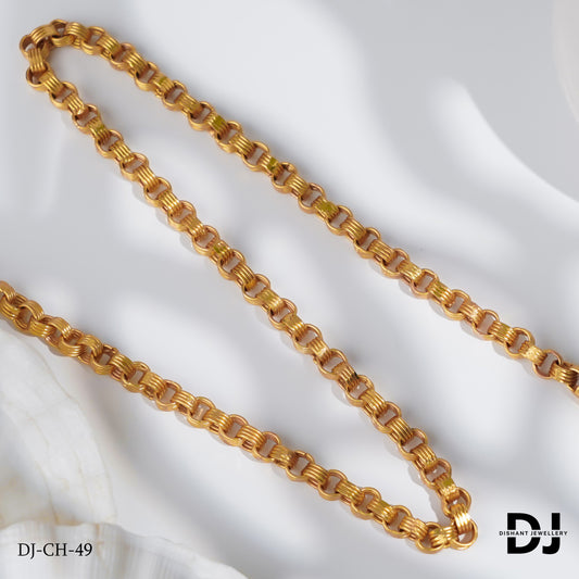 Kadi Rassa Charming Design Premium-Grade Quality Gold Plated Chain for Men.(CH-49)
