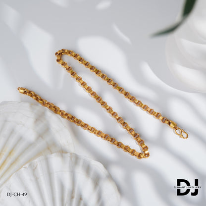 Kadi Rassa Charming Design Premium-Grade Quality Gold Plated Chain for Men.(CH-49)