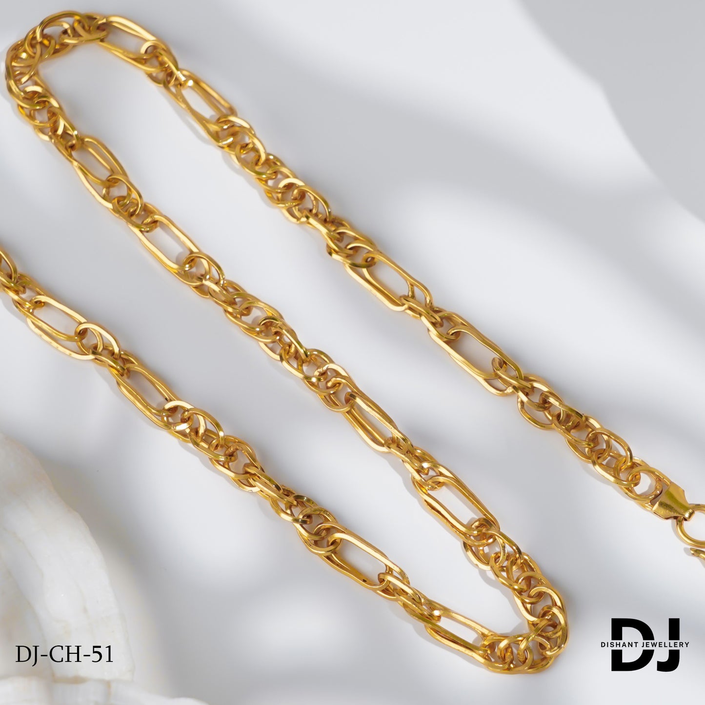 Classical Round with Oval Kadi Chain for Men. (CH-51)
