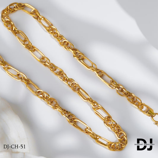 Classical Round with Oval Kadi Chain for Men. (CH-51)