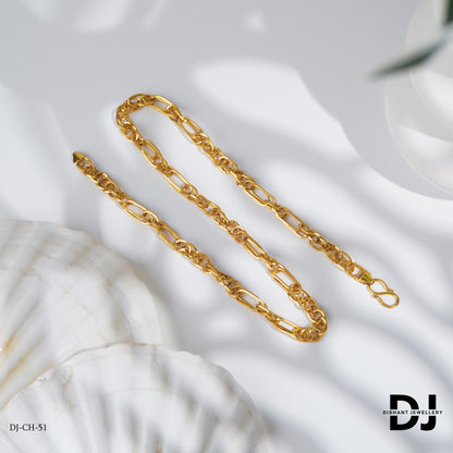 Classical Round with Oval Kadi Chain for Men. (CH-51)