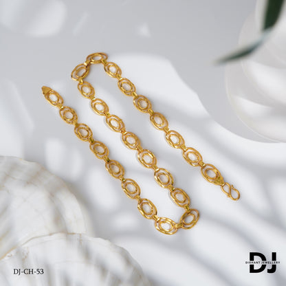 Classical Joint Two Enner Courcle Chain for Men. (CH-53)