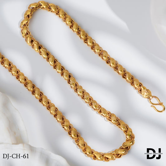 New Gold Finish Koyali stylish Design High-Quality Chain for Men (CH-61)