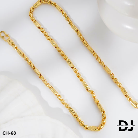 New Classical Gold Super Royal Nawabi Chain For Man.(CH-68)