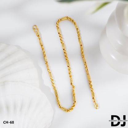 New Classical Gold Super Royal Nawabi Chain For Man.(CH-68)