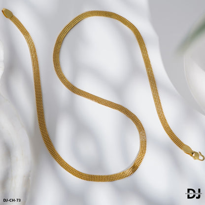 4 LINE BOX Gold Plated Lovely Design High-Quality Chain for Men.(CH-73)