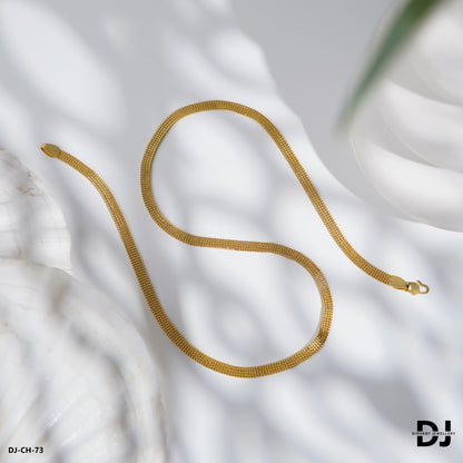 4 LINE BOX Gold Plated Lovely Design High-Quality Chain for Men.(CH-73)